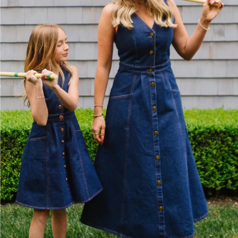 Ivy City Co Ember Blue Midi Dress NEW